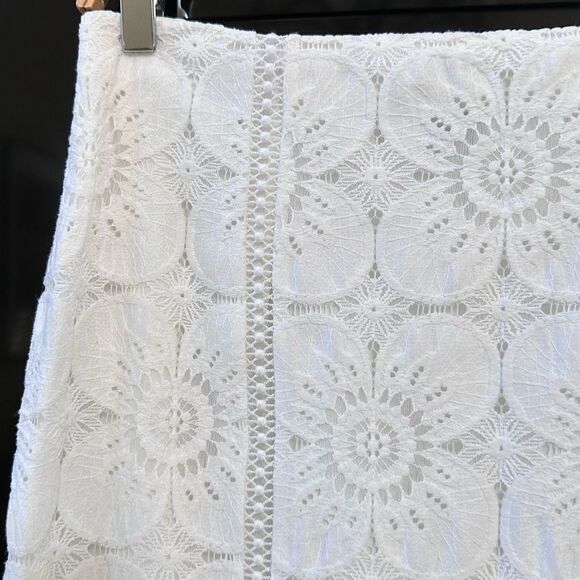 Banana Republic White Lace Midi Skirt With Side Slit - Picture 4 of 11